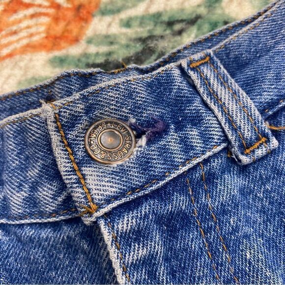 VTG Levi’s Rare Orange Tab High Rise Cut of shorts Size 24 100% cotton - Picture 5 of 9